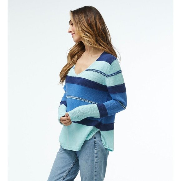 Zaket & Plover Women’s 100% Cotton V-Neck Sweater Multicolor - Size Small - Picture 7 of 8